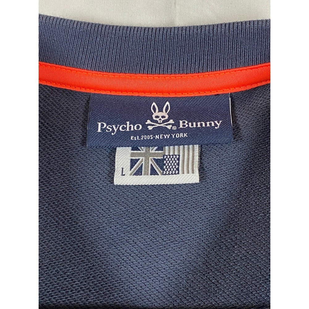 Psycho Bunny Kids Long Sleeve Crew Neck Tee Gray Embroidered Bunny Logo Size L - Picture 5 of 5